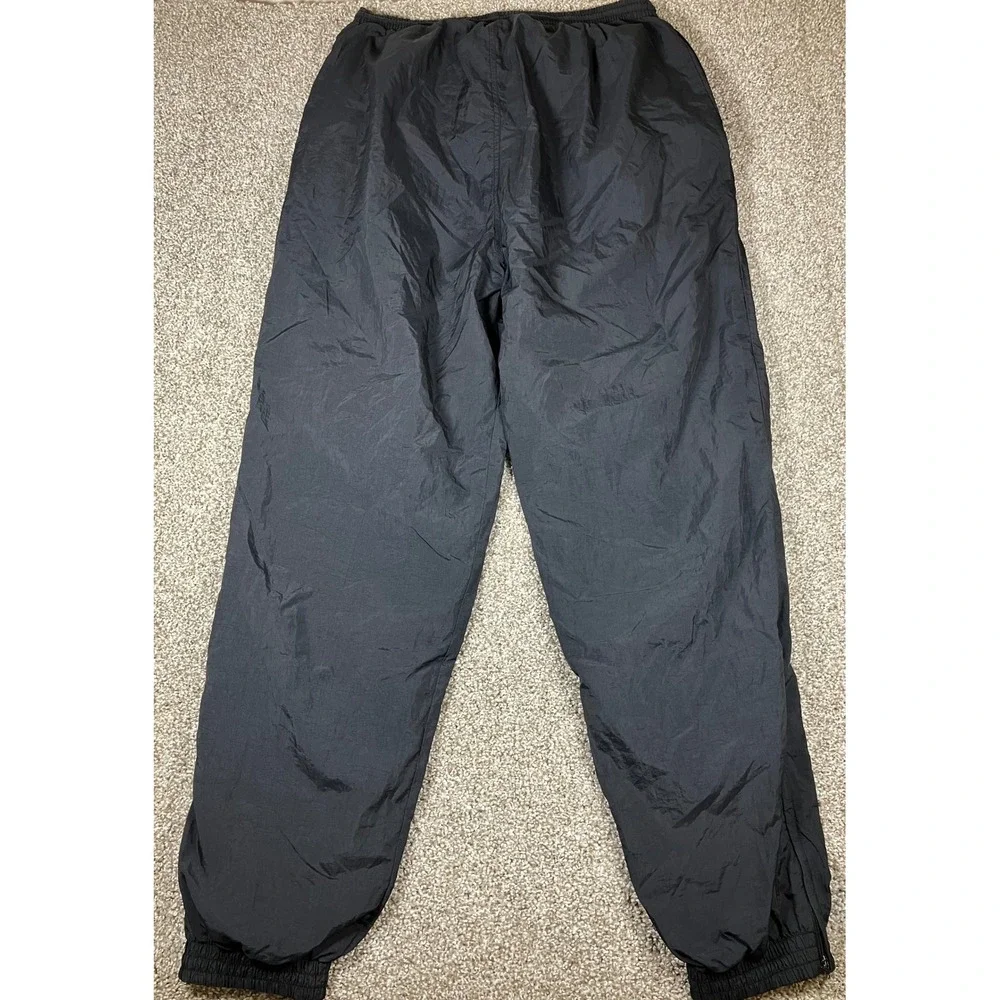 Vintage Adidas Mens XL Black Nylon Windbreaker Track Pants 90s Zipper Cuffs Logo